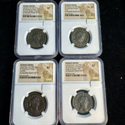Four Emperors Set of Rauceby Hoard London & Trier Imperial Folles, NGC Ancients