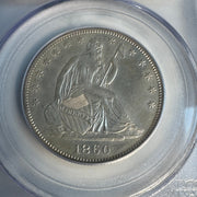1860 Seated Liberty Half Dollar 50c Proof, PCGS PR-63 Cameo
