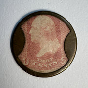 1862 Encased 3-Cent Wash. Postage Ayers Cathartic Pills, EP-32