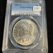 1887-O Morgan Silver Dollar, PCGS MS-63