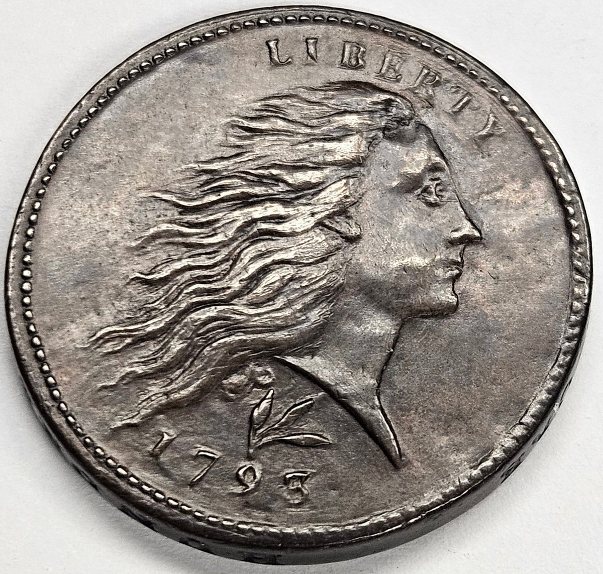 1793 Lettered Edge Flowing Hair Large Cent . . . . Choice About Uncirculated