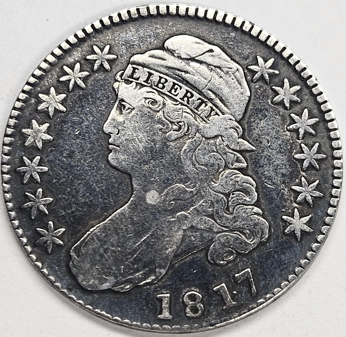 1817 Punctuated Date Bust Half . . . . Very Fine