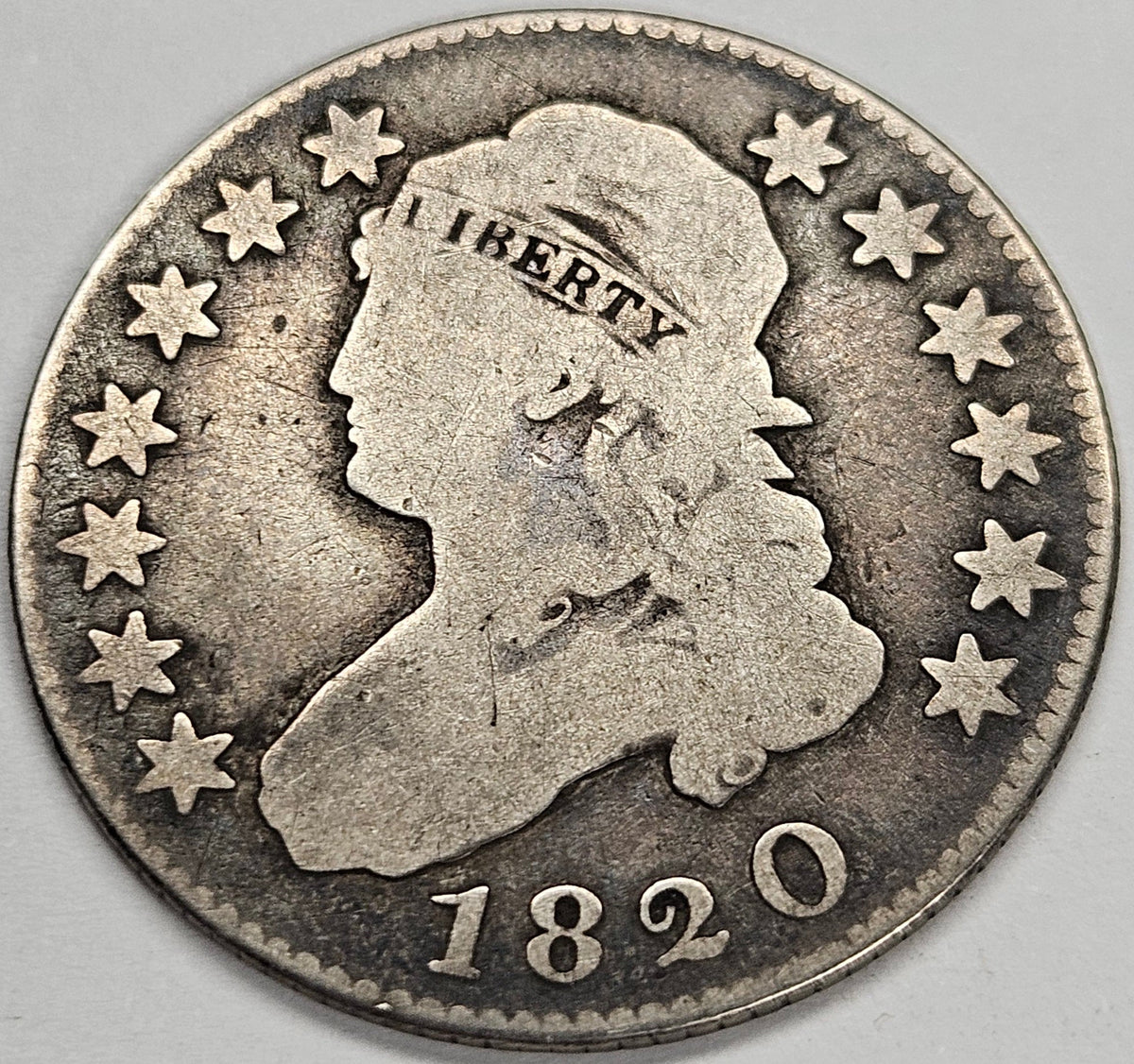 1820 Large 0 Bust Quarter . . . . Very Good