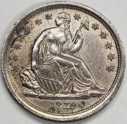 1839 No Drapery Seated Liberty Dime . . . . Choice About Uncirculated