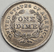 1839 No Drapery Seated Liberty Dime . . . . Choice About Uncirculated