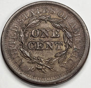 1851 Braided Hair Large Cent . . . . Gem Uncirculated Brown