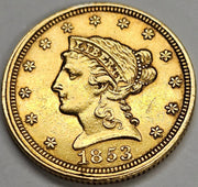 1853 $2.50 Liberty Gold . . . . Choice About Uncirculated