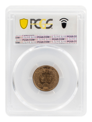 PCGS 1862 Indian Head Cent MS 63 with CAC "Green Bean"