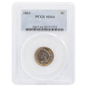 1863 Indian Head Cent MS64 PCGS