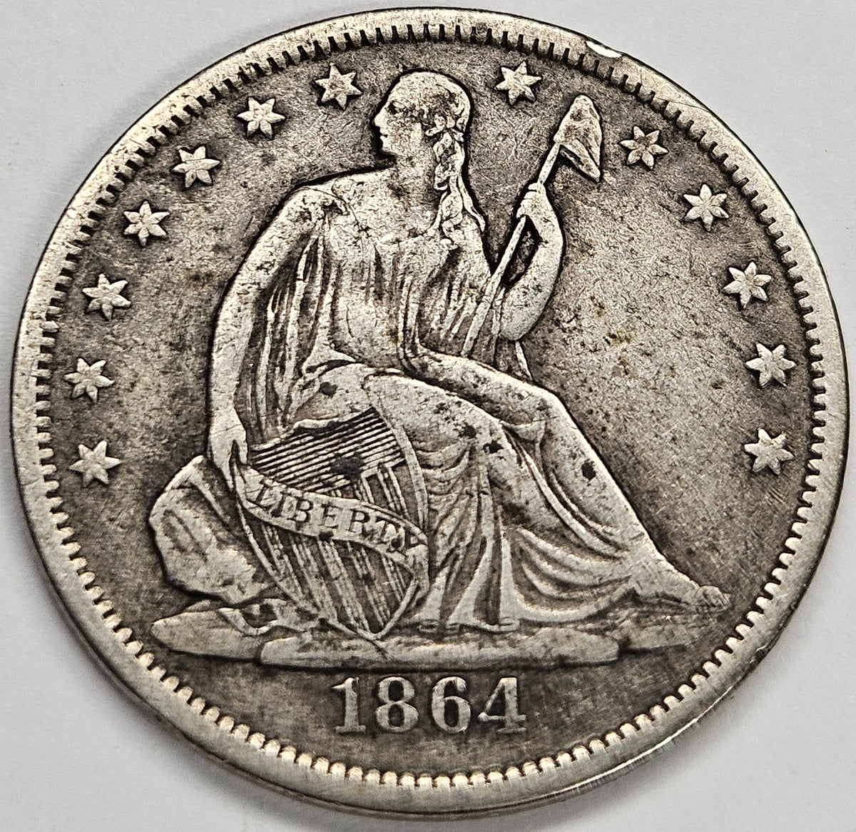 1864-S Seated Liberty Half . . . . Very Fine