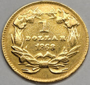 1868 $1.00 Liberty Gold . . . . Very Fine