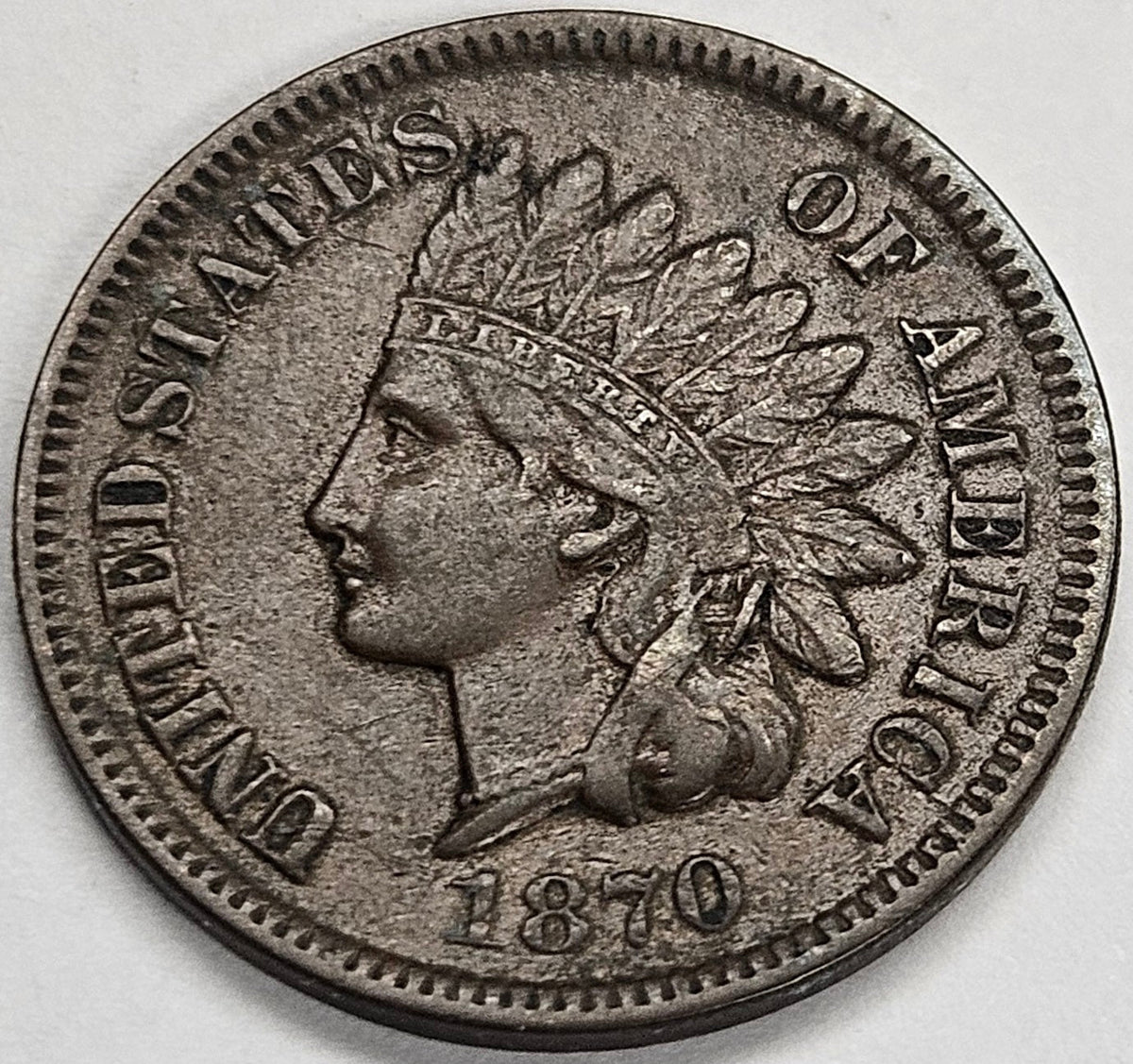 1870 Indian Cent . . . . Extremely Fine