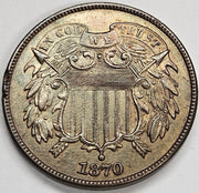 1870 Two Cent Piece . . . . Gem Uncirculated Brown
