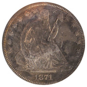 1871 Liberty Seated Half Dollar (AU) Details