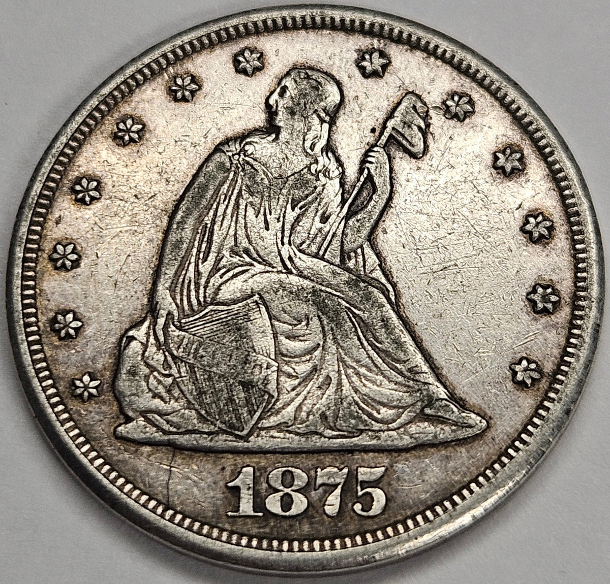 1875-CC Twenty Cent Piece . . . . Extremely Fine