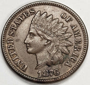 1876 Indian Cent . . . . Choice About Uncirculated