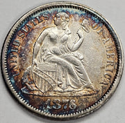 1876-CC Seated Liberty Dime . . . . Choice About Uncirculated