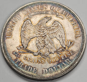 1877 Trade Dollar . . . . AU cleaned