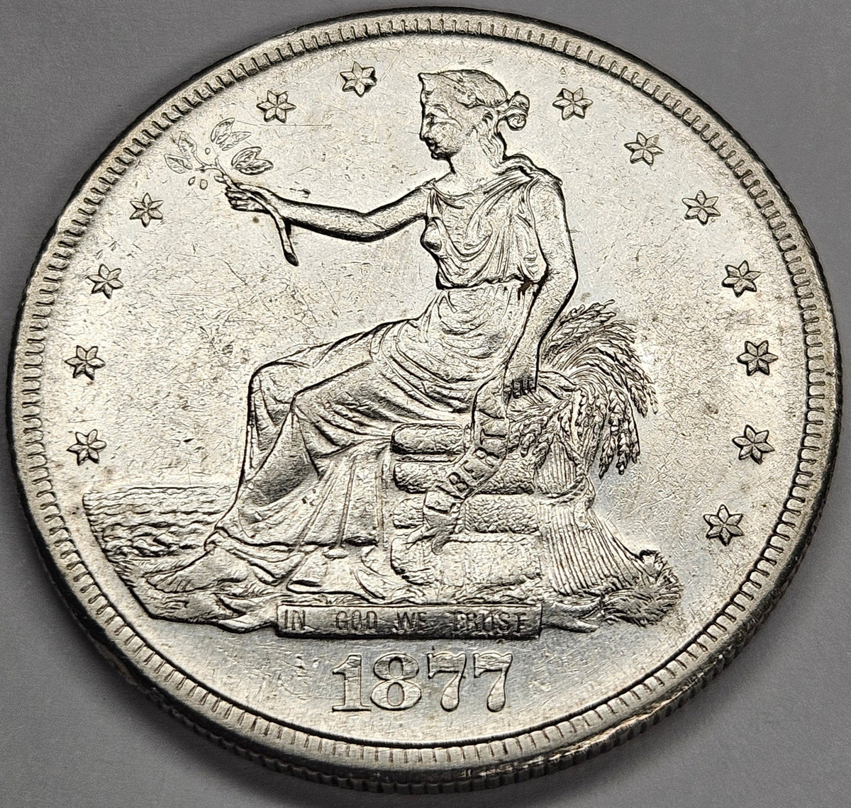 1877-S Trade Dollar . . . . Choice About Uncirculated