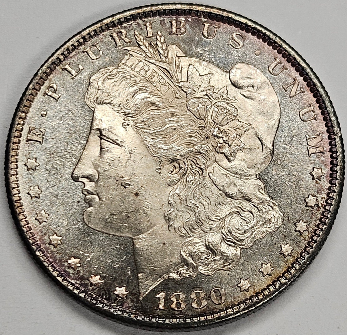 1880-S Morgan Dollar . . . . Choice BU Prooflike Toned Reverse