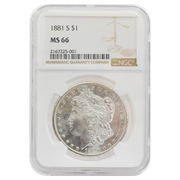 1881-S Morgan Dollar MS66 NGC