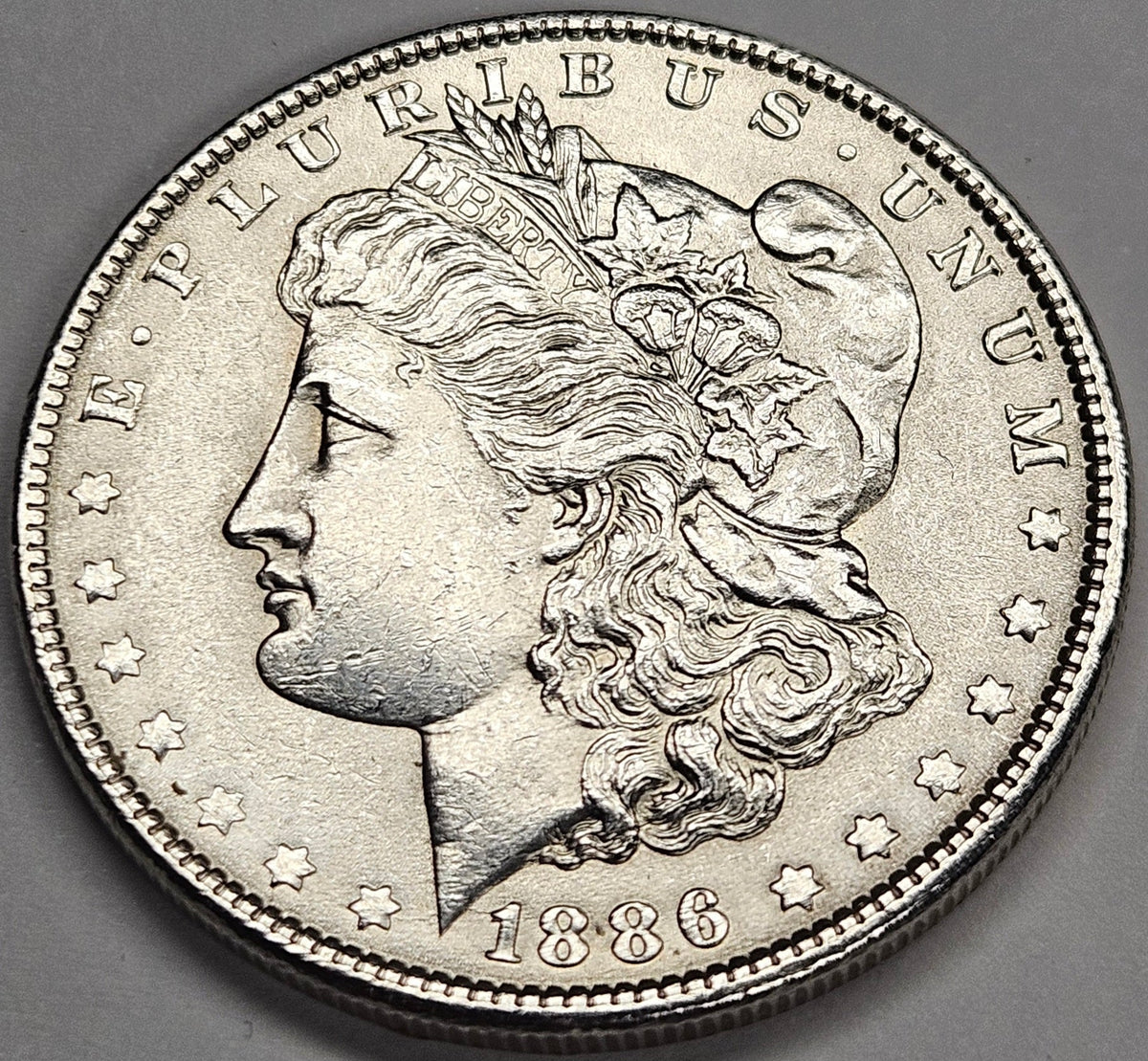 All 5 Morgan Dollars 85, 85O, 86, 87, 88 Select Brilliant Uncirculated