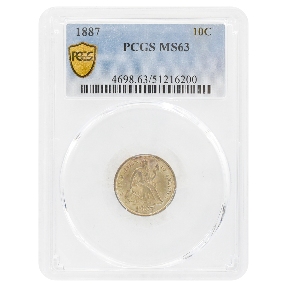 1887 Liberty Seated Dime MS63 PCGS