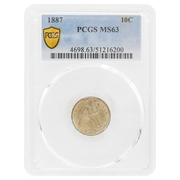 1887 Liberty Seated Dime MS63 PCGS