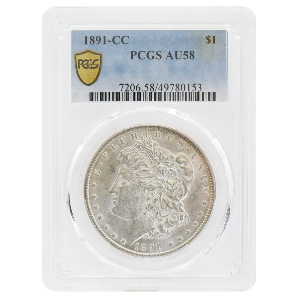 1891-CC Morgan Dollar AU58 PCGS
