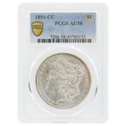 1891-CC Morgan Dollar AU58 PCGS
