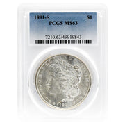 1891-S MS63 Morgan Dollar PCGS