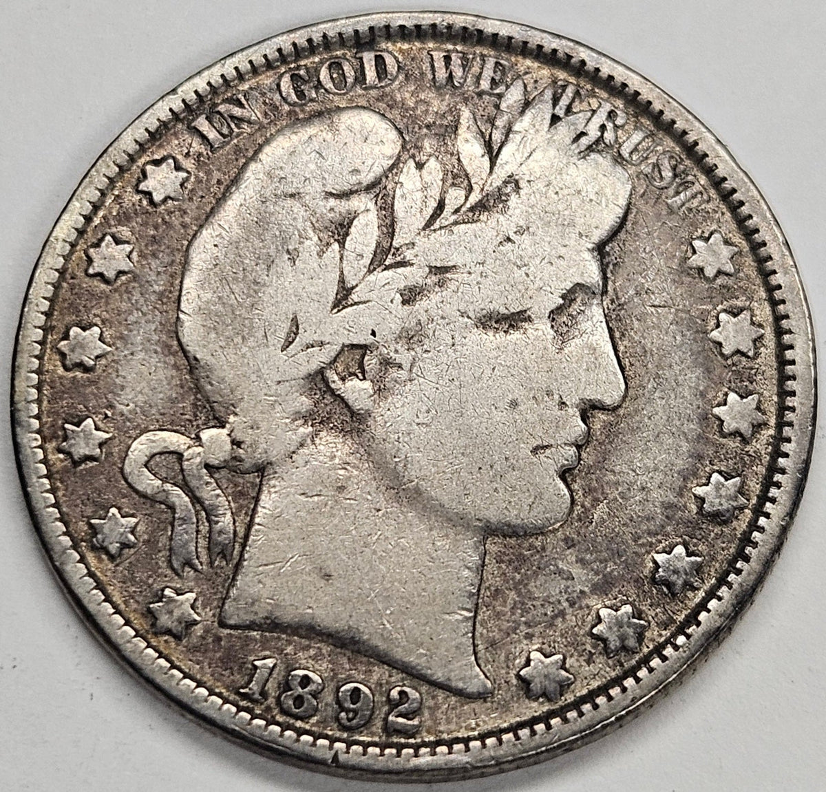 1892-O Barber Half . . . . Very Good