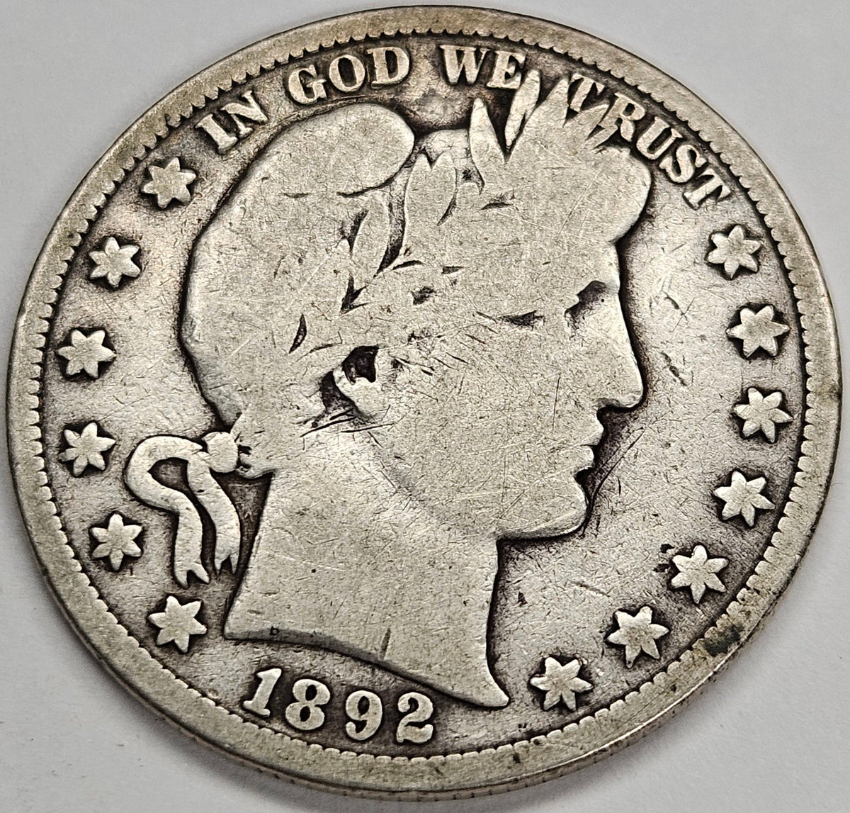 1892-S Barber Half . . . . Good/VG