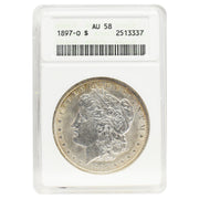 1897-O Morgan Dollar AU58 Anacs