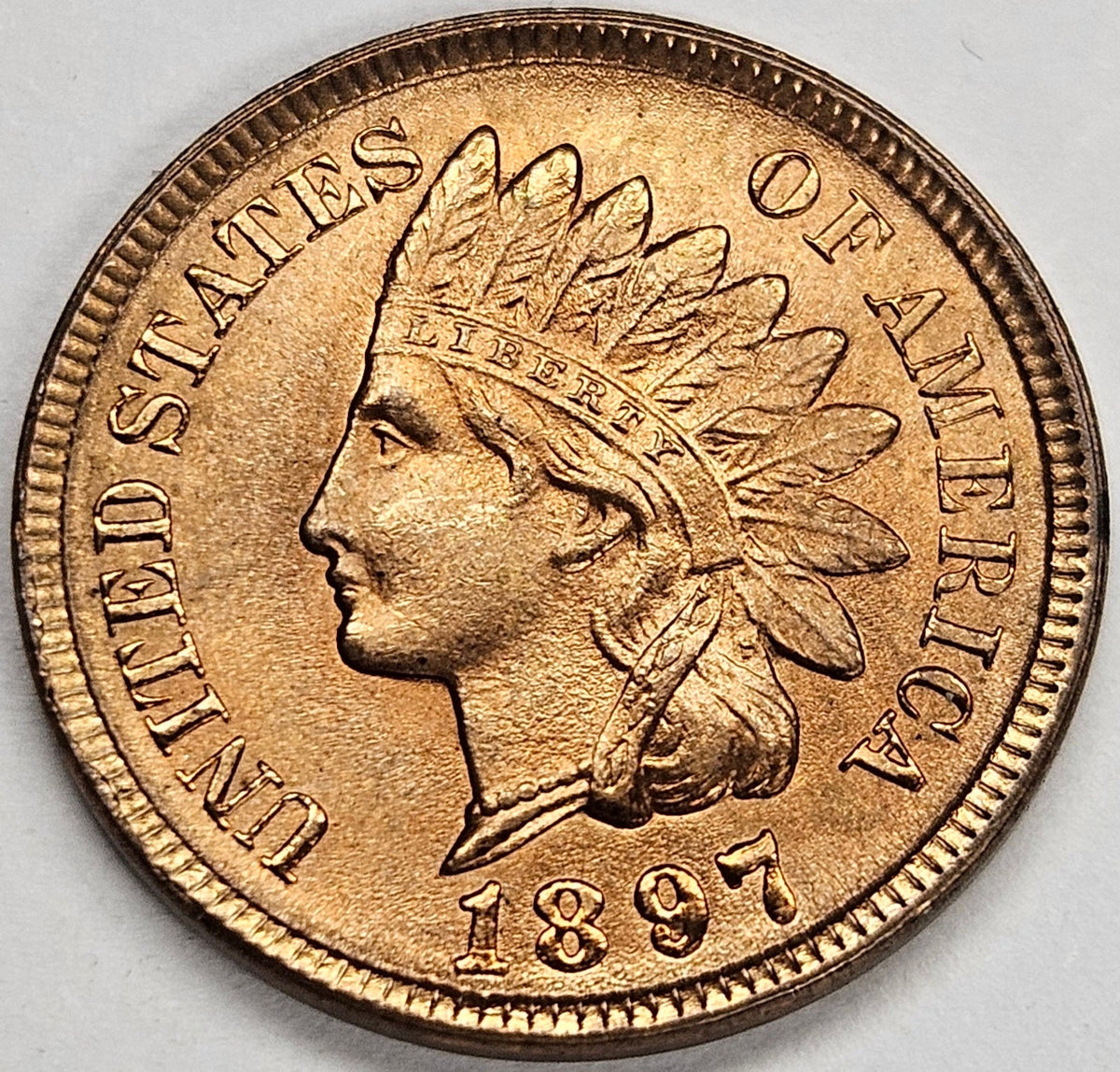 1897 Indian Cent . . . . Gem BU Red