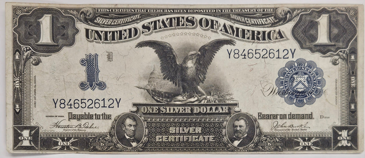 1899 $1.00 -Black Eagle- Silver Certificate Date Right . . . . XF/AU