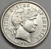 1899-S Barber Dime . . . . Choice About Uncirculated