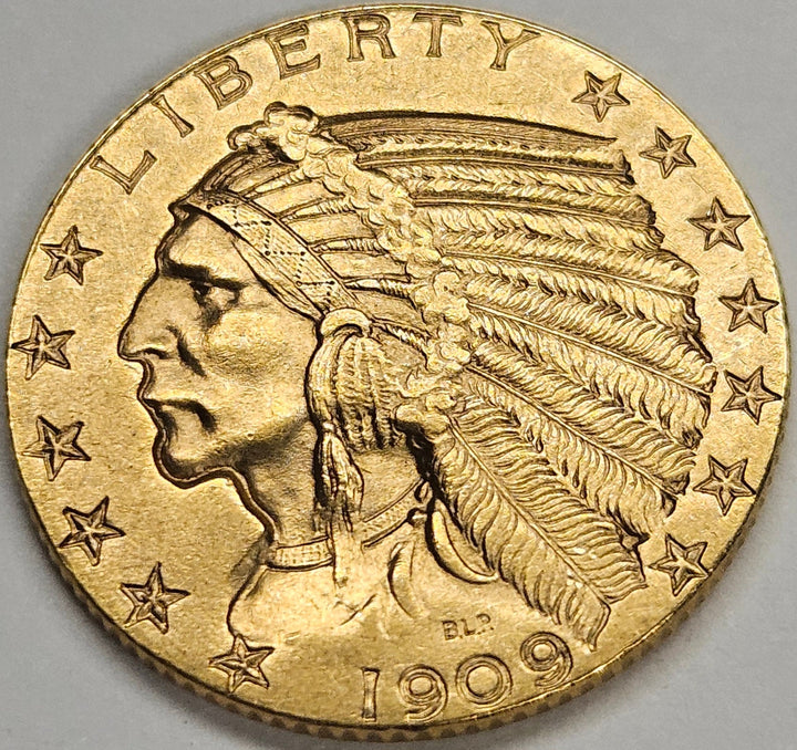 1909 $5.00 Indian Gold . . . . Select Brilliant Uncirculated