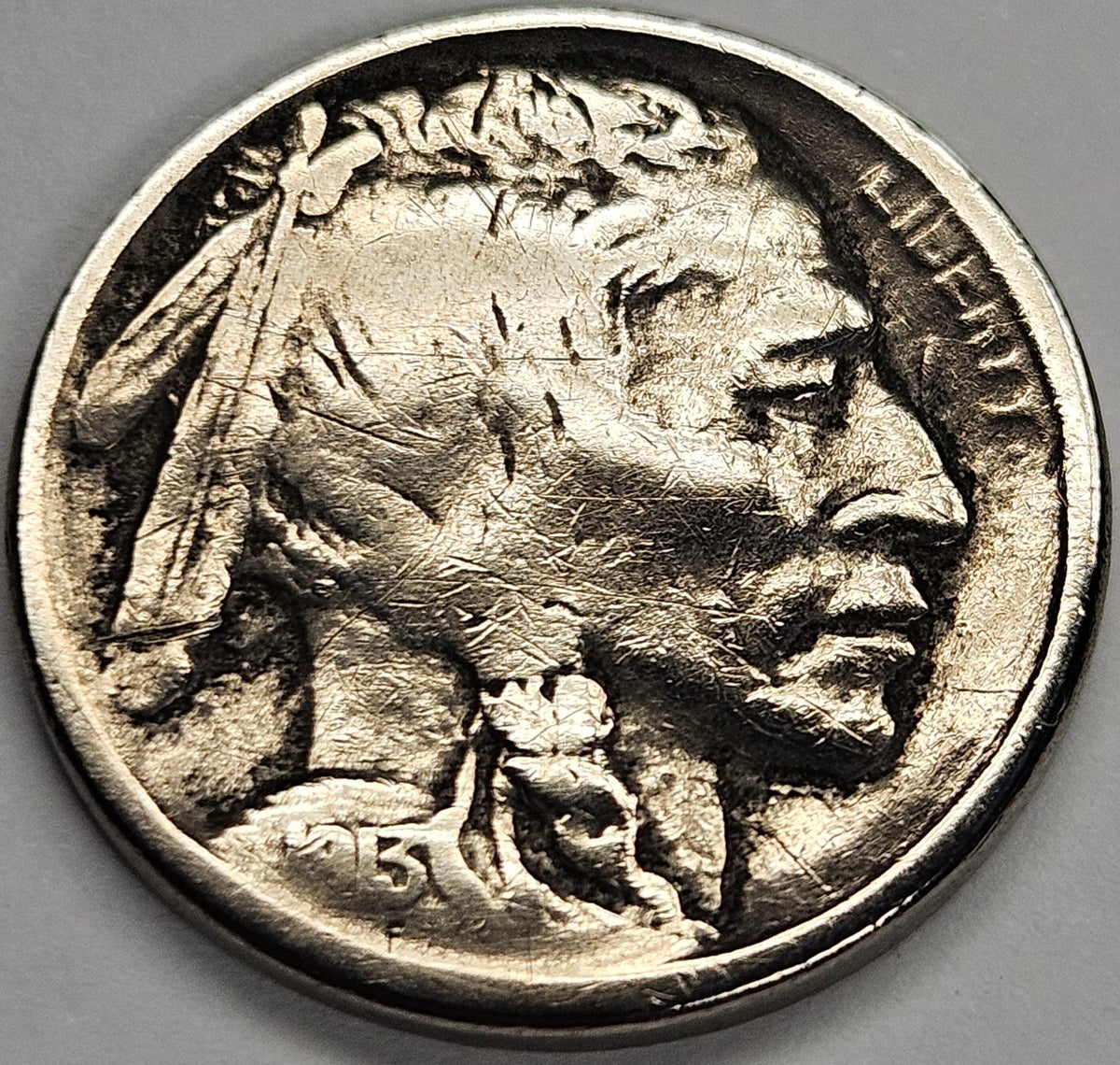 1913-S Type 2 Buffalo Nickel . . . . Fine cleaned obverse