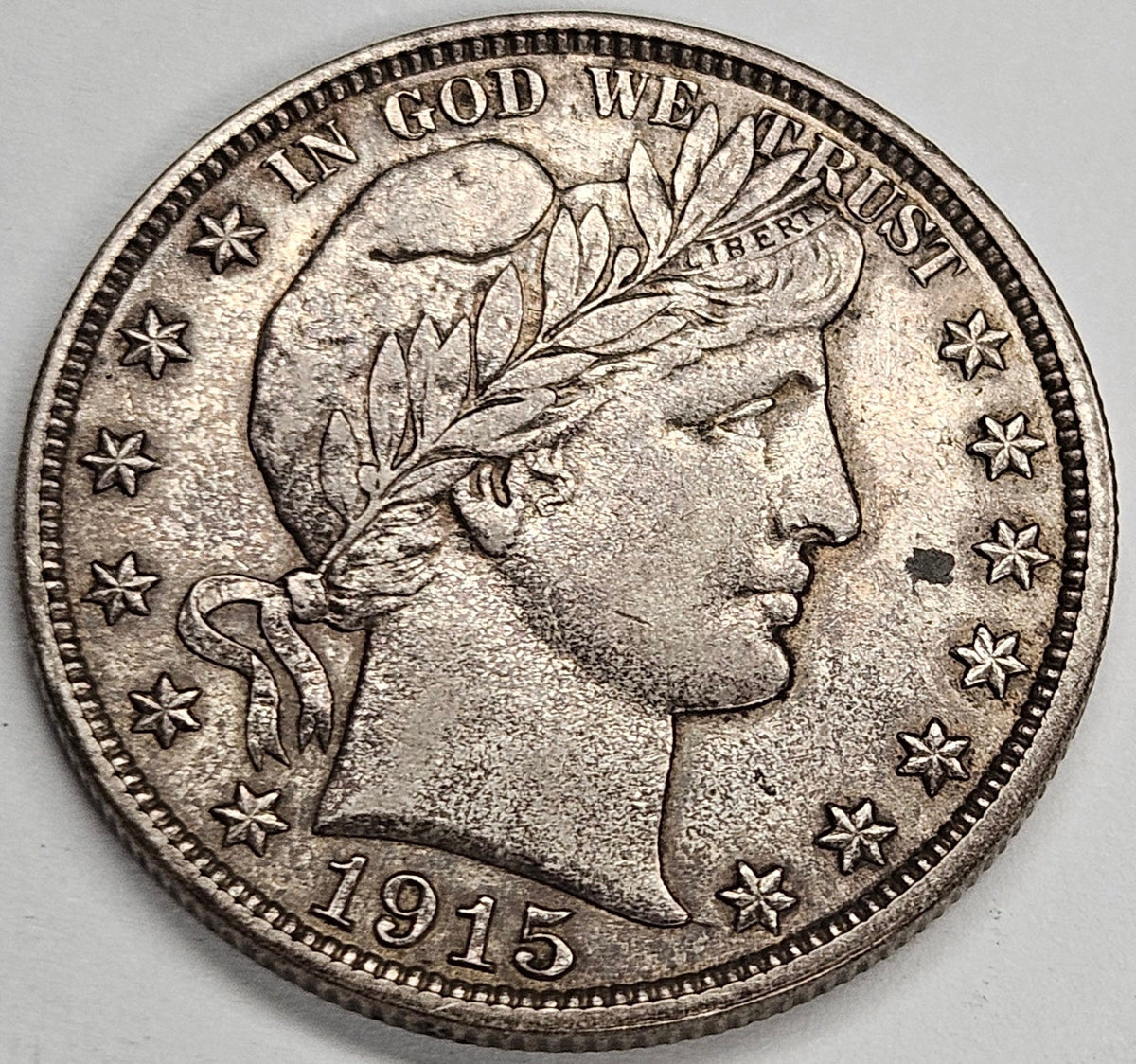 1915-D Barber Half . . . . Choice About Uncirculated