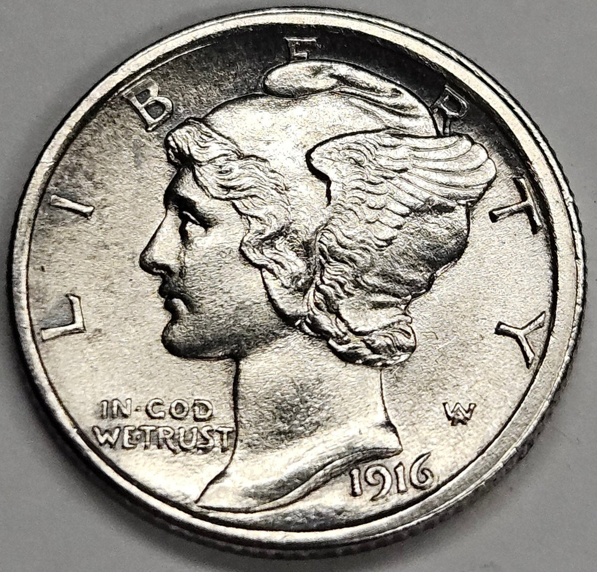 1916 Mercury Dime . . . . Gem BU Full Bands