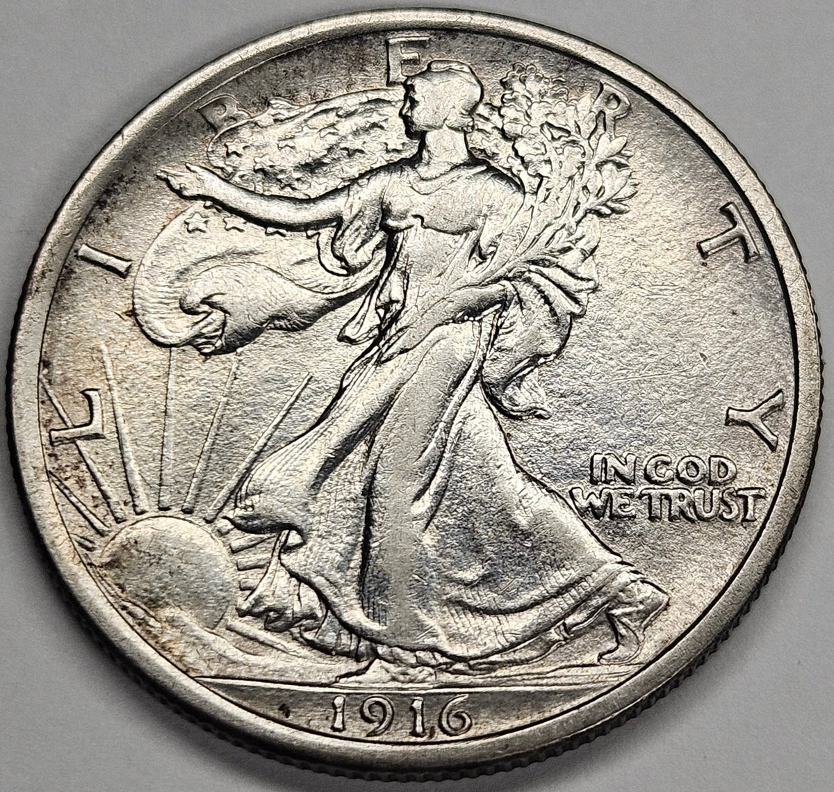 1916 Walking Liberty Half . . . . Choice About Uncirculated