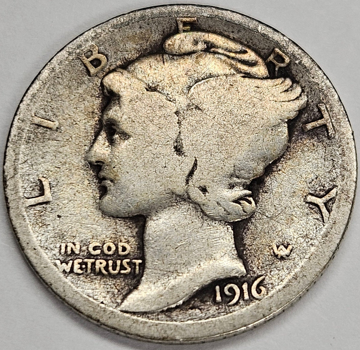1916-D Mercury Dime . . . . Good