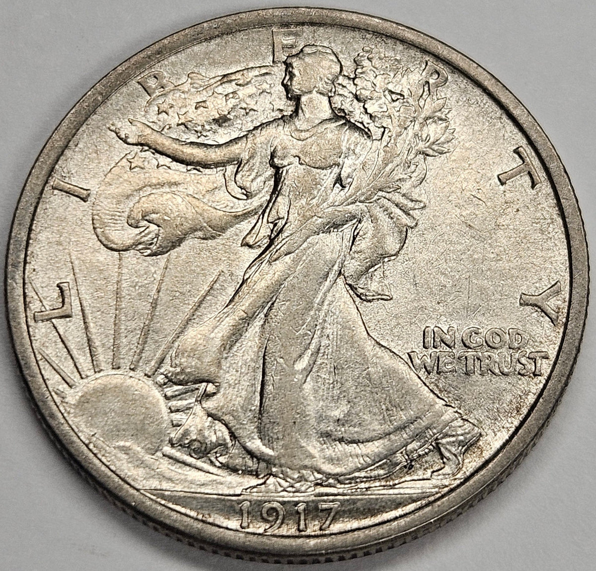 1917-D Reverse Walking Liberty Half . . . . Select Brilliant Uncirculated