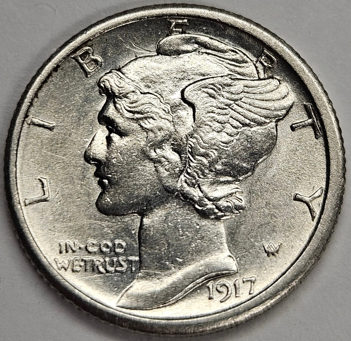 1917-S Mercury Dime . . . . Select BU Full Bands