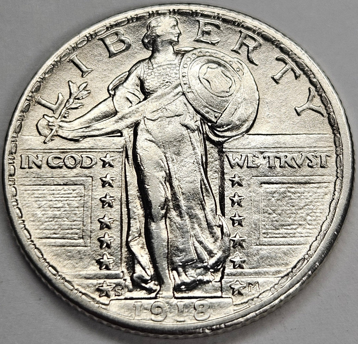 1918-S Standing Liberty Quarter . . . . Choice Brilliant Uncirculated