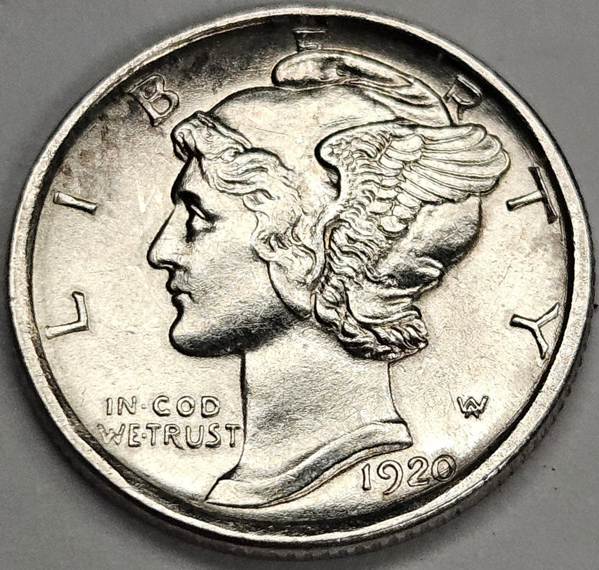 1920-D Mercury Dime . . . . Choice Brilliant Uncirculated