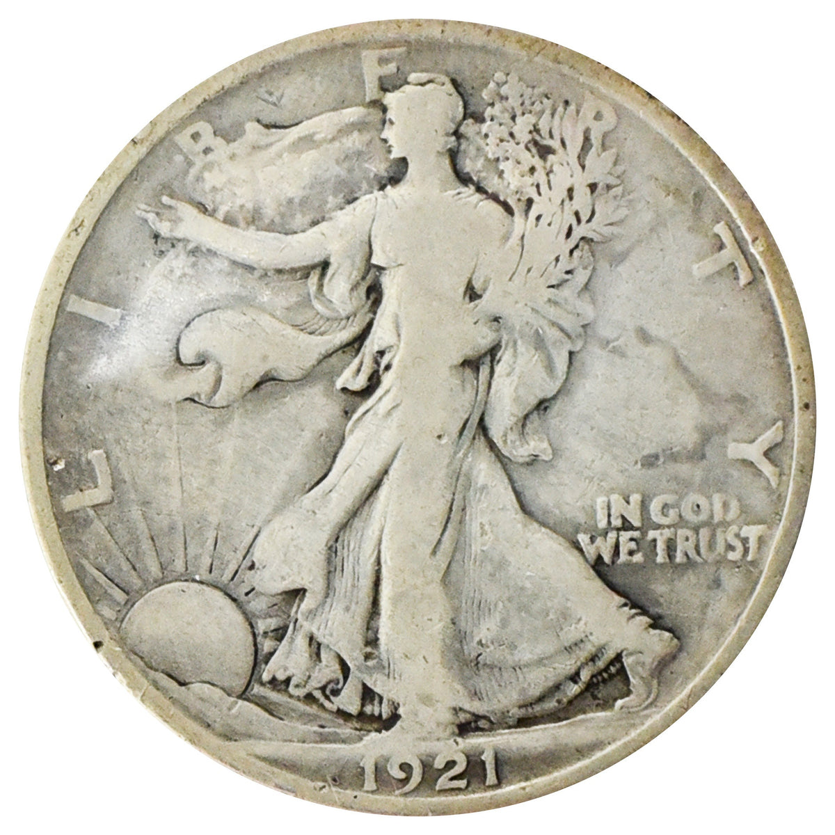 1921 Walking Liberty Half Dollar Fine Details