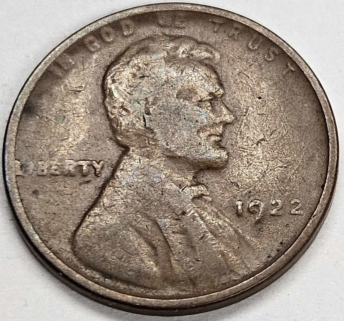 1922 No D Plain Lincoln Cent . . . . Very Fine