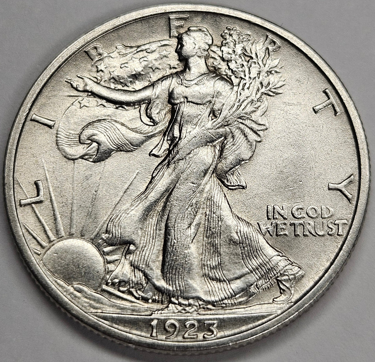 1923-S Walking Liberty Half . . . . Choice About Uncirculated